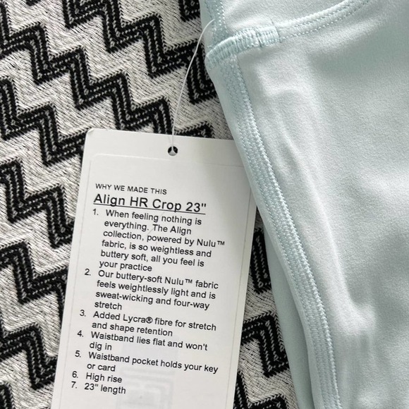NWT lululemon Align HR Crop 23" - Ocean Air - Picture 5 of 9